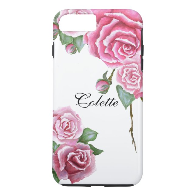 Pink Rose Bouquet iPhone 7 Plus Case (Back)