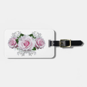 Pink Rose Bouquet Luggage Tag
