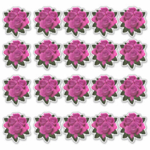 Pink Rose Bouquet Multiple Sticker