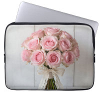 Pink Rose Bouquet Pearl Lace Romantic
