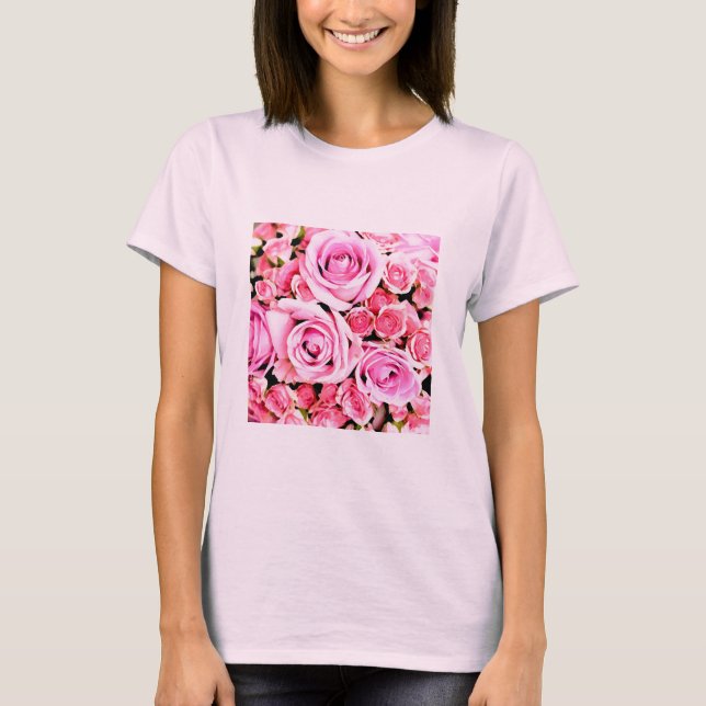 Pink rose bouquet T-Shirt (Front)