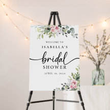 Pink Rose Bridal Shower Foam Boards