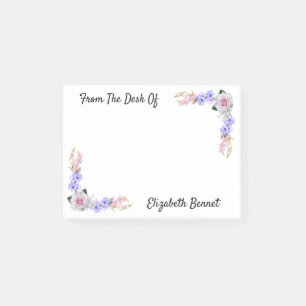 Pink Rose Brush Lettering Personal Post-It Notes