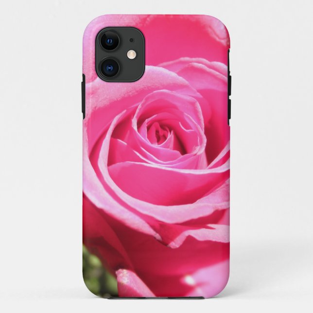 Pink Rose Bud Flower Floral Photo Case-Mate iPhone Case (Back)