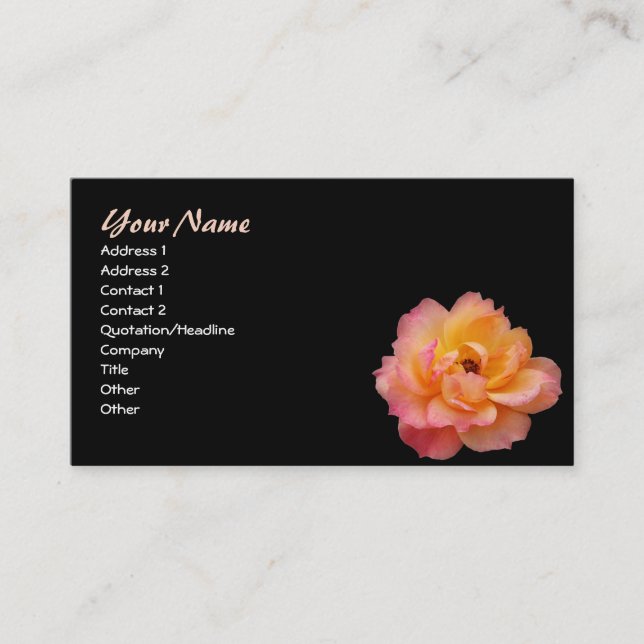 Pink Rose Business Card (Front)