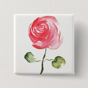 Pink Rose Button