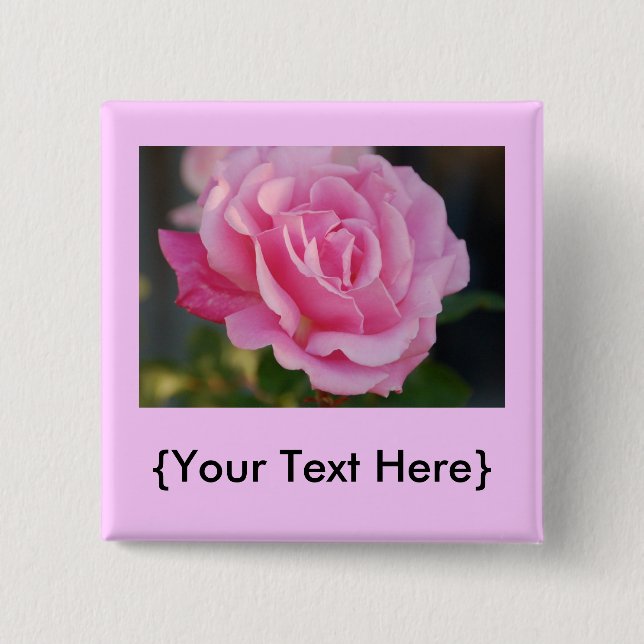 Pink Rose Button (Front)