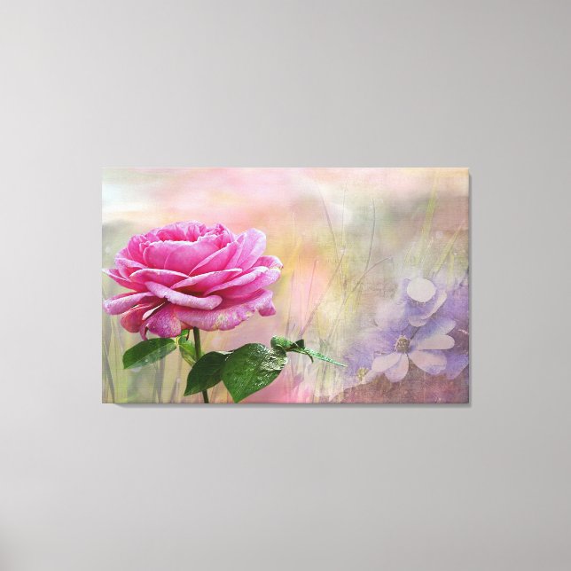 Pink Rose Canvas Print (Front)