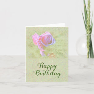 pink rose card