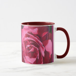 Pink Rose Ceramic Coffee Mug