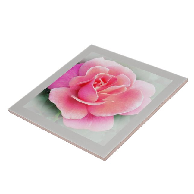 PINK ROSE Ceramic Tile (Side)