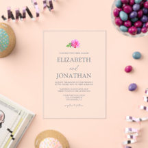 Pink Rose Classic Minimalist Wedding