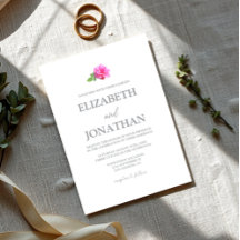 Pink Rose Classic Minimalist Wedding