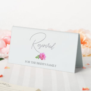 Pink Rose Classic Minimalist Wedding Reserved