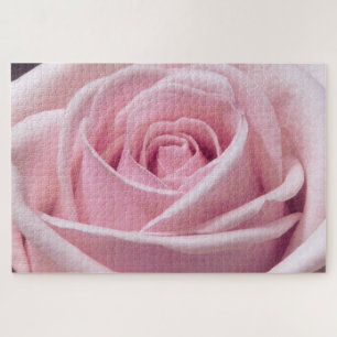 Pink Rose Close-up Photo Jigsaw Puzzle