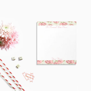Pink Rose Country Chic Pattern Notepad