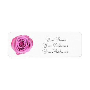 Pink Rose Custom Avery Address Labels