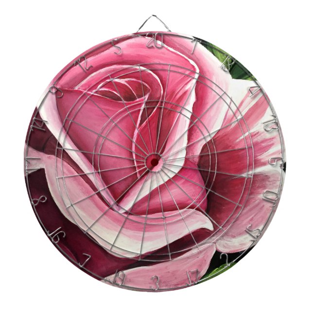 Pink Rose  Dartboard (Front)