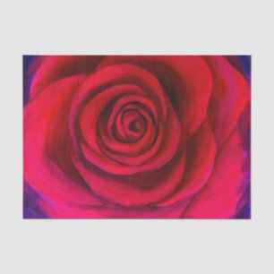 Pink Rose Decoupage Close Up Floral Tissue Paper