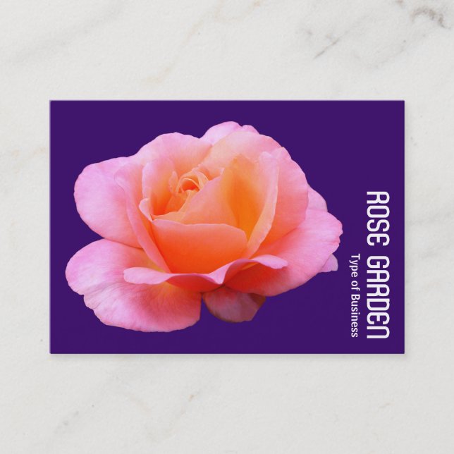 Pink Rose (Deep Purple) Business Card (Front)