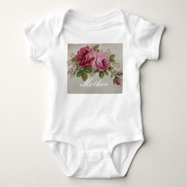 Pink Rose Elegance  Baby Bodysuit (Front)