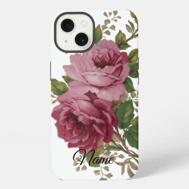 Pink Rose Elegance  iPhone Case (Back)