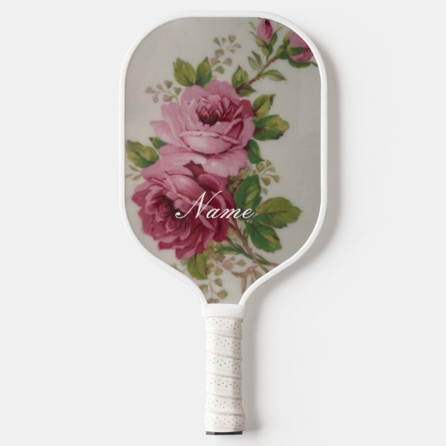 Pink Rose Elegance  Pickleball Paddle (Front)