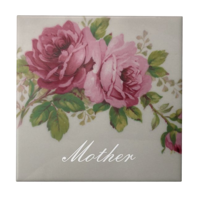 Pink Rose Elegance Tile (Front)