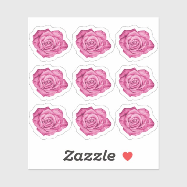 Pink Rose Elegant Floral Planner / Scrapbook Sheet (Sheet)