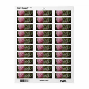 Pink Rose Elegant Return Address Label