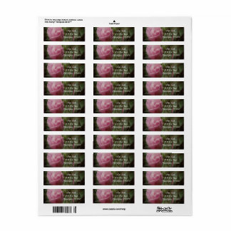 Pink Rose Elegant Return Address Label