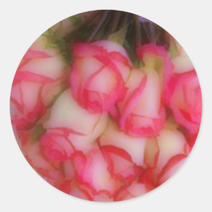Pink Rose Envelope Seal Stickers