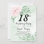 Pink Rose Eucalyptus Foliage 18th Birthday Invitation<br><div class="desc">This Pink Rose Eucalyptus Succulent Foliage 18th Birthday Is A Perfect "18th Birthday Invitations" Template That You Can Customise To Match Your Colours, Styles And Theme. Create Your Perfect Invitation With This Pre-designed Templates, You Can Easily Personalise It To Be Uniquely Yours. For Further Customisation, Please Click The "Customise Further"...</div>