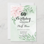 Pink Rose Eucalyptus Foliage 60th Birthday Invitation<br><div class="desc">This Pink Rose Eucalyptus Succulent Foliage 60th Birthday Is A Perfect "60th Birthday Invitations" Template That You Can Customise To Match Your Colours, Styles And Theme. Create Your Perfect Invitation With This Pre-designed Templates, You Can Easily Personalise It To Be Uniquely Yours. For Further Customisation, Please Click The "Customise Further"...</div>