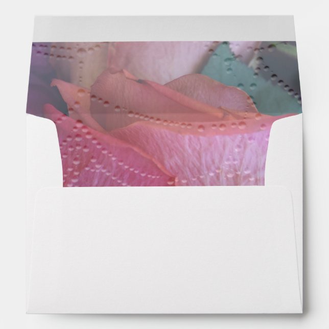 Pink Rose Fifty and Fabulous Birthday Envelope (Back (Bottom))