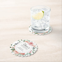 Pink Rose Floral 80th Birthday Thank You