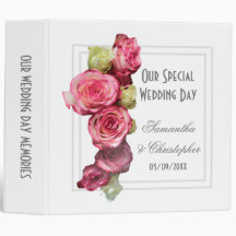 Pink rose floral bouquet wedding