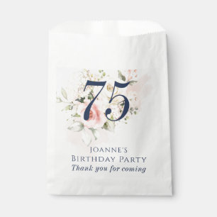 Pink Rose Floral Bunch Any Age Birthday Party Favour Bags