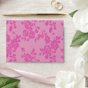 Pink Rose Floral Envelopes