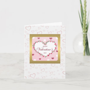 Pink Rose Floral Hearts Valentine's Day Gifts Invitation