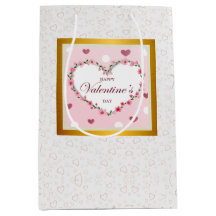 Pink Rose Floral Hearts Valentine's Day Gifts
