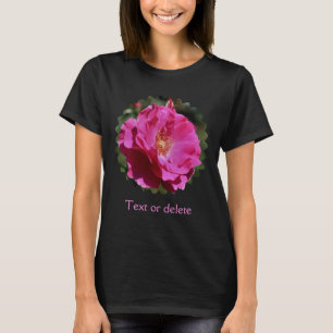 Pink Rose Floral Personalized T-Shirt