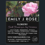 Pink Rose, Florist, Floristry Advertising Flyer<br><div class="desc">Pink Rose,  Florist,  Floristry Advertising Flyer by The Business Card Store.</div>