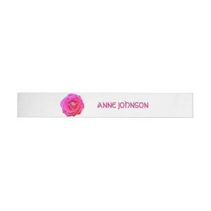 Pink Rose Flower Address Labels