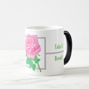 Pink Rose Flower Morphing Mug