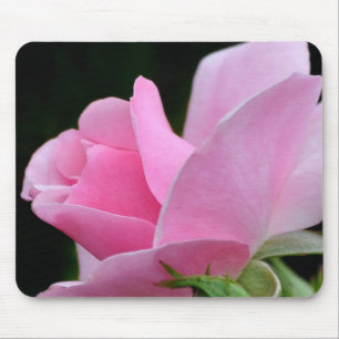 Pink Rose Flower Mouse Mat