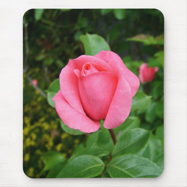 pink rose flower mouse mat (Front)