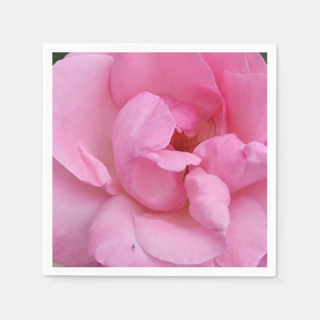 Pink rose flower napkins (Front)