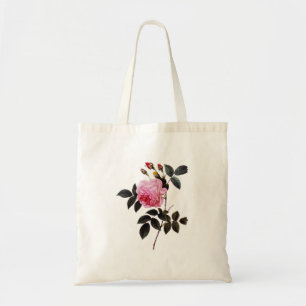 Pink rose  flower, Pierre Joseph Redouté Tote Bag