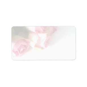 Pink rose flower printable blank address labels